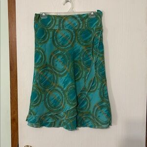 H&M Teal and Gold Skirt